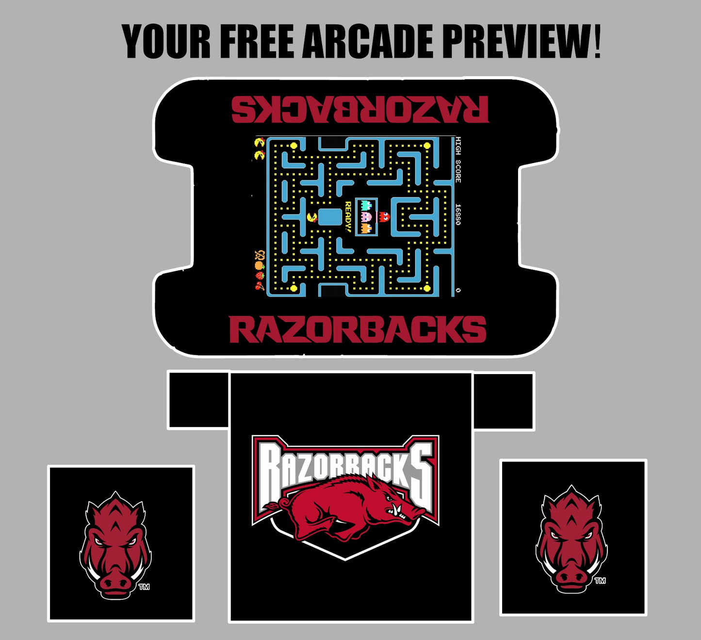 Arkansas Razorbacks Cocktail Arcade