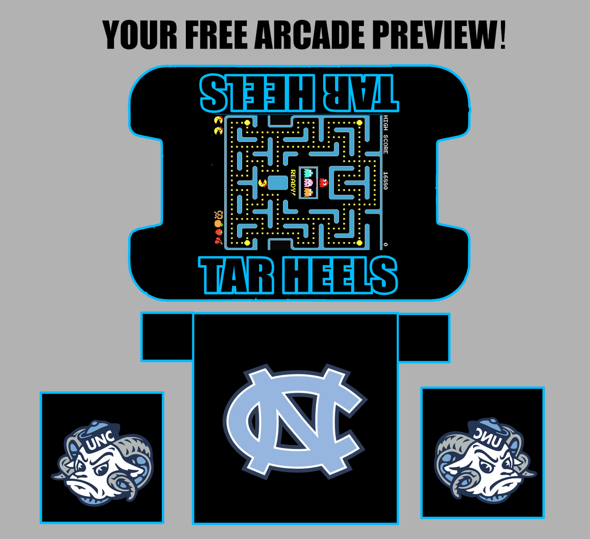 NC Tarheels Cocktail Arcadd