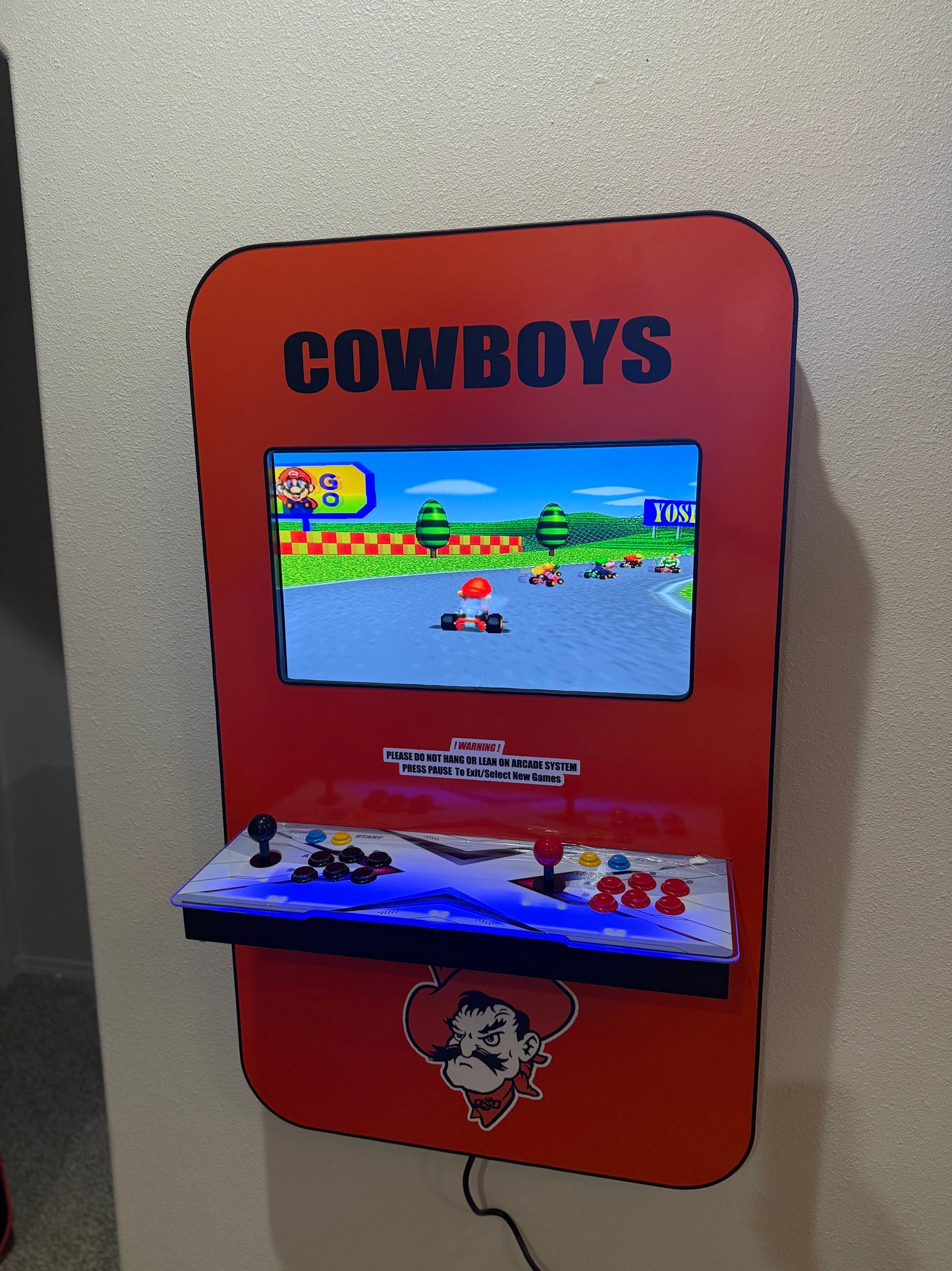 Oklahoma State Themed Wall Arcade