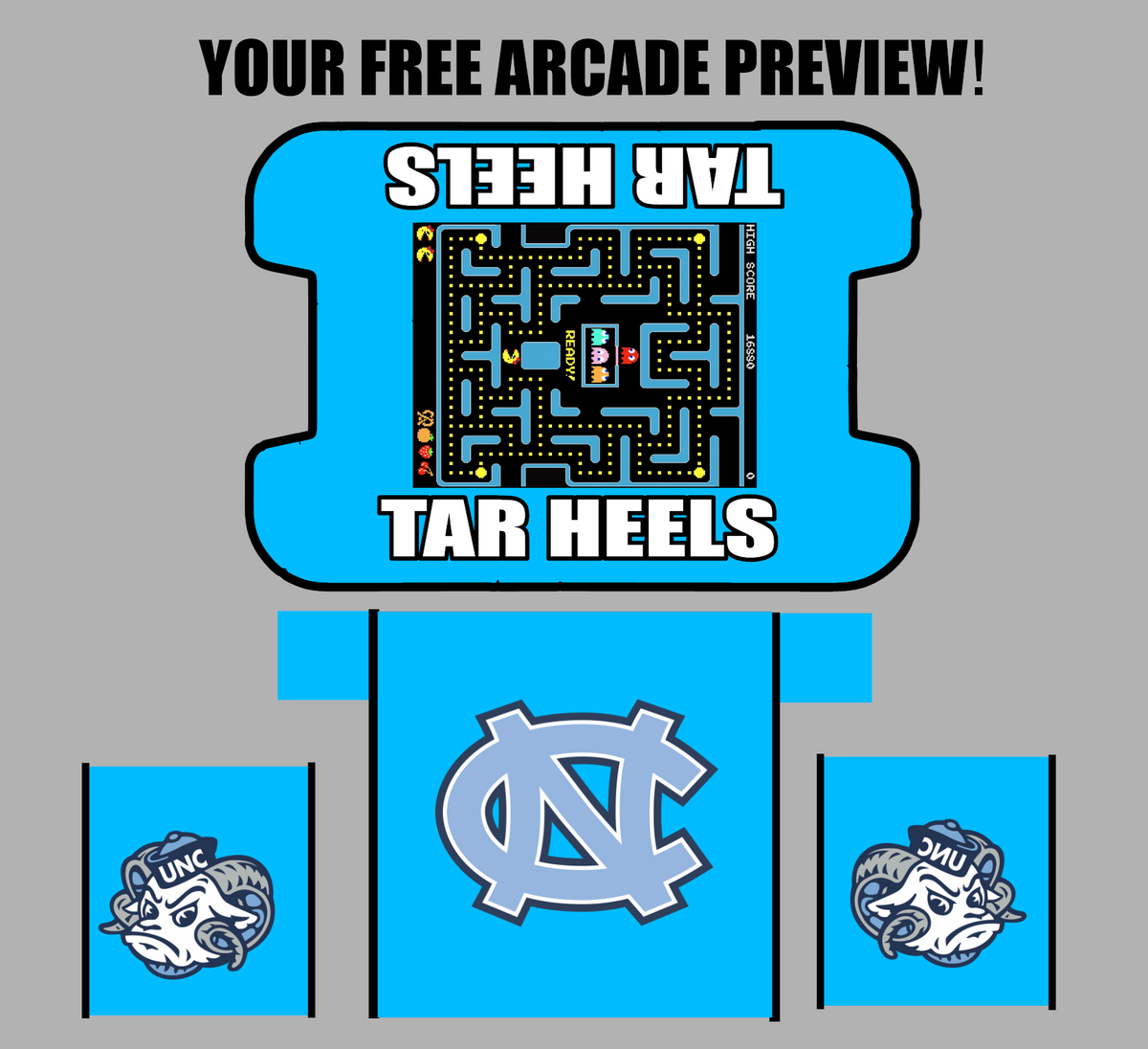 NC Tarheels Cocktail Arcadd
