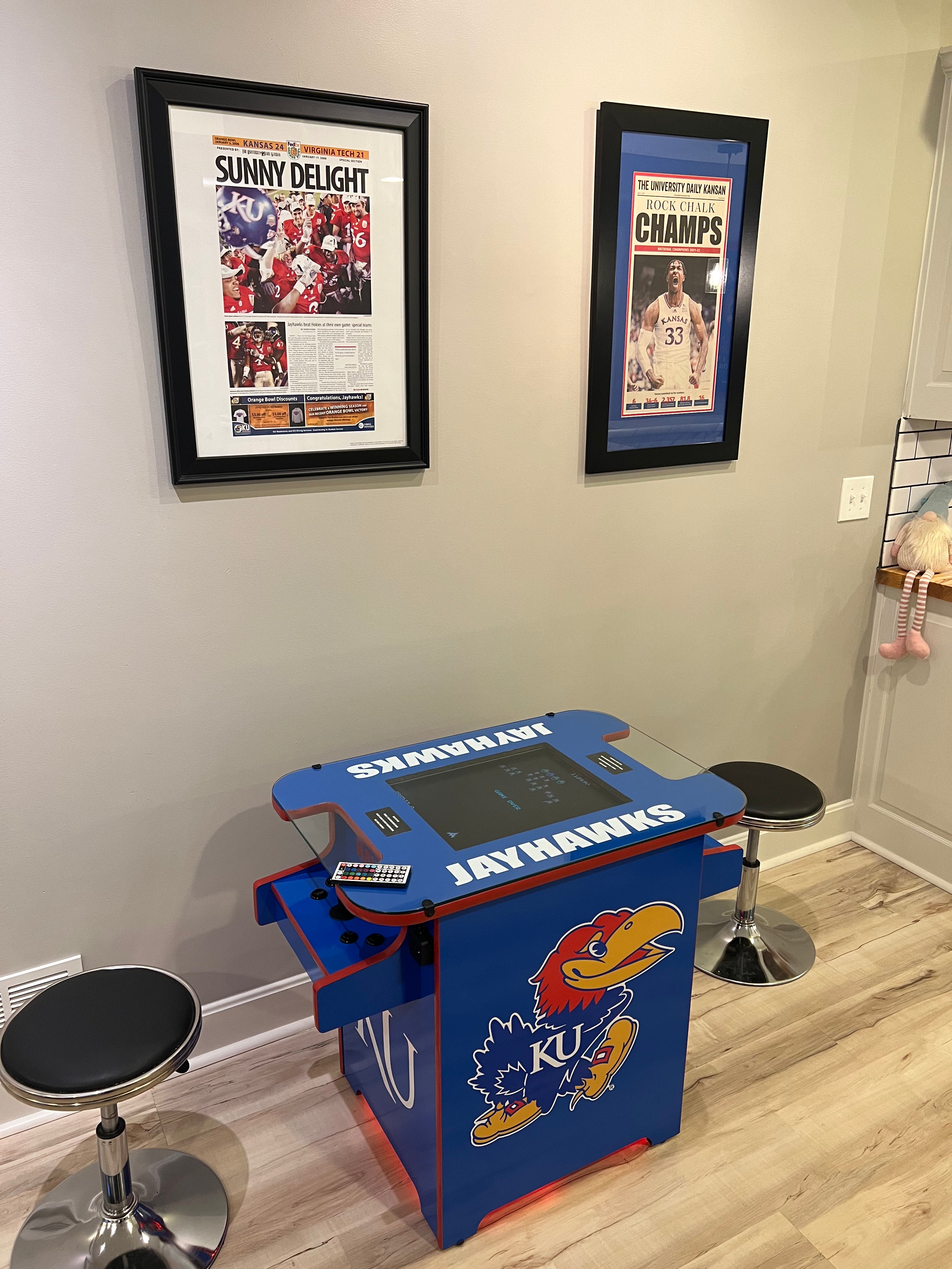 Kansas JayHawks Cocktail Arcade
