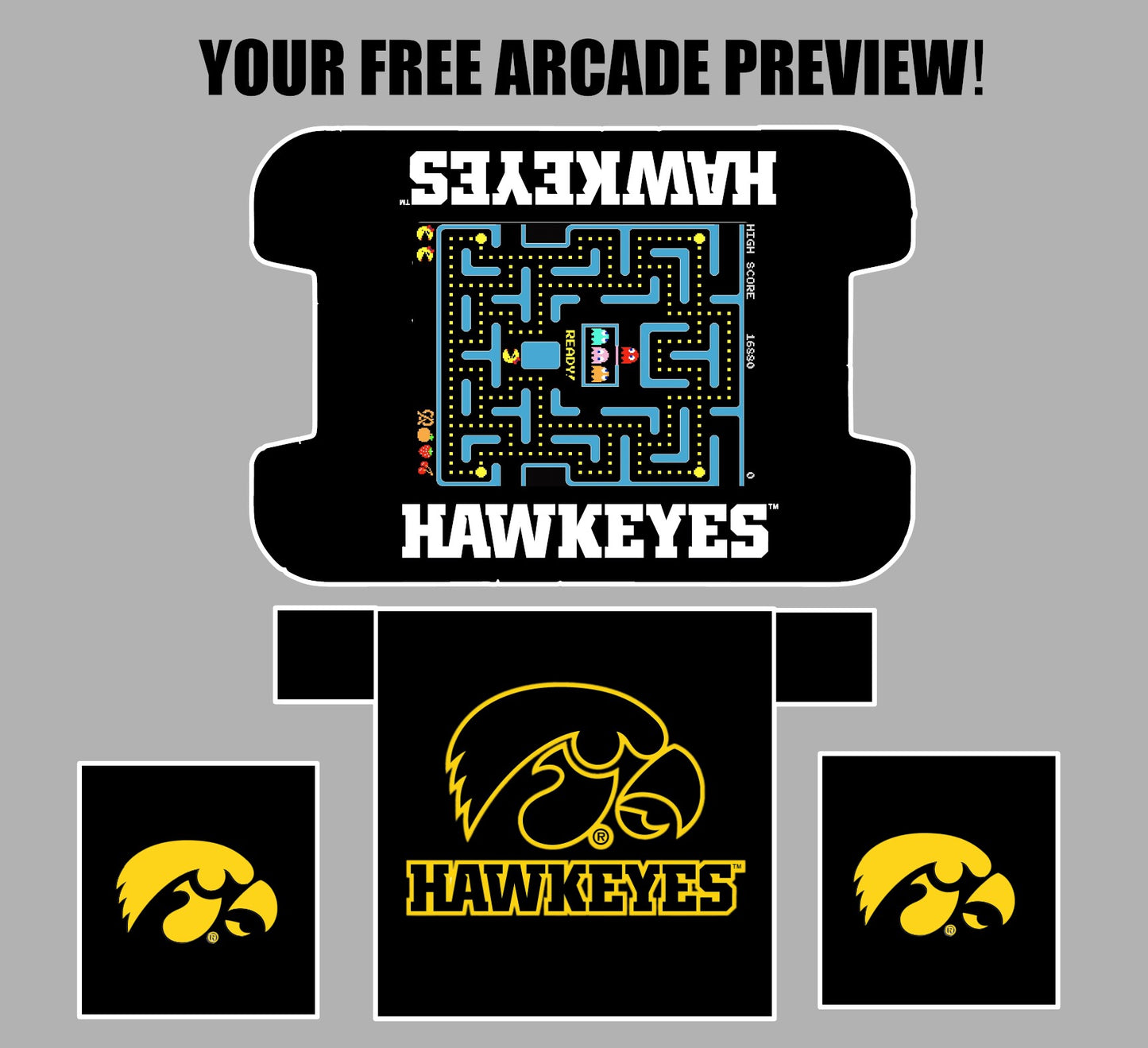 Iowa Hawkeyes Cocktail Arcade