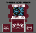 Mississippi BullDogs Cocktail Arcade